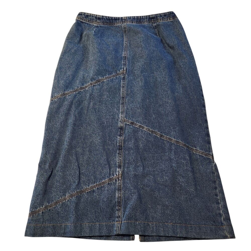 Vintage Susan Bristol Womens 10P Denim Blue Jean Pencil Skirt Country Western
